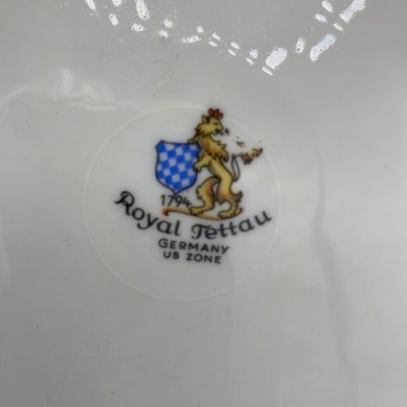 Vintage Set of 6 Royal Germany Tettau Salad Plates Shabby Cottage Gorgeous - Picture 3 of 7